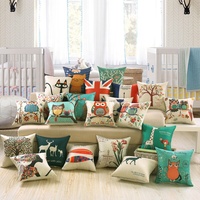 Housses de coussin carrées modernes en faux lin imprimées en 3D, personnalisées, directement de l'usine, pour la décoration de la maison et des hôtels, écologiques