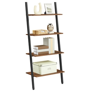 VASAGLE Kệ Sách Đồ Nội Thất Thiết Kế Mới Giá Rẻ Kệ Sách Góc 4 Tầng, Thang Tủ Sách Trưng Bày, Kệ Sách Đồ Nội Thất Gia Đình Cổ - Product Image 1