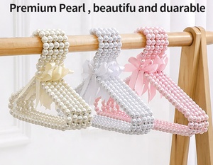 Cintres en plastique PET <span class=keywords><strong>bebe</strong></span> Cintres en plastique avec nœud en fausse perle Cintres en plastique pour enfants pour magasin de vêtements Chiens Chats - Product Image 2