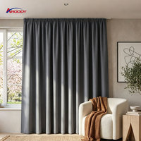 ARODDY Rideau occultant thermique en polyester, disponible en toute couleur, sur mesure, noir, 100" x 84" pour la maison