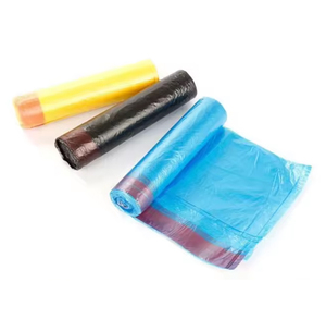 Bolsa de basura con cordón de 4 galones, limpieza de oficina, bolsas de basura con cordón de plástico fuerte y antiexplosión, revestimientos de cubo de basura - Product Image 1