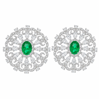Boucles d'oreilles clous en argent 925 plaqué or 18 carats avec zircon de UM Jewelry pour le quotidien et les cadeaux d'anniversaire de mariage