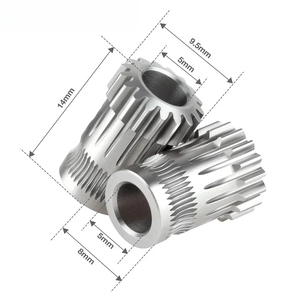 Kit d'engrenages d'extrudeur à double entraînement en acier inoxydable 303, 1,75 mm, antidérapant, pièce de rechange pour imprimantes 3D Ender 3, CR10, BMG - Product Image 2