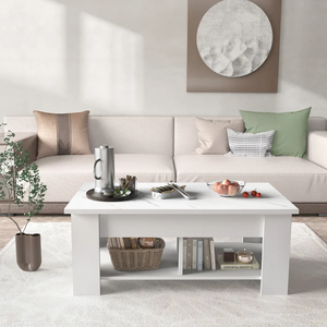 <span class=keywords><strong>Tavolino</strong></span> da salotto in legno con ripiano portabagagli e tavolo da tè in stile moderno con tavolo a scomparsa per mobili da soggiorno - Product Image 6