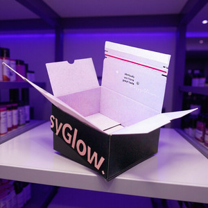 Boîte d'emballage à ouverture facile, boîte cadeau en carton personnalisée avec fermeture à glissière, boîte de livraison express - Product Image 1
