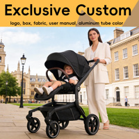 Poussette pliable en alliage d'aluminium léger Land Leopard Kingkong - Conception compacte pour les enfants de 0 à 3 ans et une capacité de charge supérieure à 20 kg