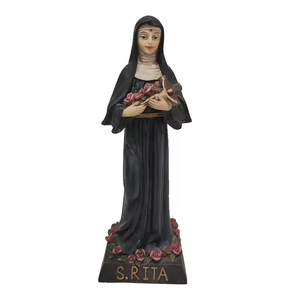 Fábrica de resina personalizada <span class=keywords><strong>Santa</strong></span> <span class=keywords><strong>Rita</strong></span> estatua religiosa artesanía regalos cristianos decoración del hogar figurita productos religiosos católicos - Product Image 3