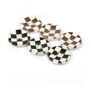 Bán Hot Mô Hình Tùy Chỉnh Resin 3d In Màu Nút Áo Khoác Checkerboard Phù Hợp Với Cotton Cotton-Độn Quần Áo Nút