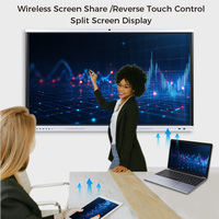 Panel Layar Datar Interaktif 65 75 86 Inci 4K UHD untuk Kantor & Pengajaran, Android & Windows, Papan Pintar Sekolah untuk Ruang Kelas Cerdas