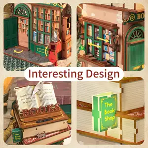 Tonecheer Time Bookstore, 3D пазл, книжный магазин, модель, кукольный дом «сделай сам», строительные игры, детские головоломки, игрушки