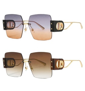 แว่นกันแดดทรงสี่เหลี่ยมไร้กรอบ Retro Rimless MAX รุ่น Unisex ขนาดใหญ่พิเศษ ป้องกันรังสียูวี 400 ได้รับมาตรฐาน CE คุณภาพสูง ปี 2023 - Product Image 3