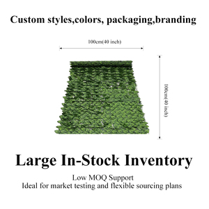 Schermo per la privacy con foglie artificiali, parete verde dall'aspetto naturale, struttura in plastica resistente per recinzioni da esterno - Product Image 6