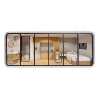 Vente en gros de maisons capsules modulaires de luxe personnalisées, populaires, de haute qualité, mobiles, de jardin, en forme de capsule de pomme, villa capsule