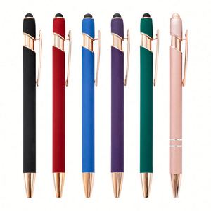ปากกาลูกลื่นโลหะสีโรสโกลด์แบบสัมผัสนุ่ม พร้อมโลโก้สั่งทำ เป็นมิตรต่อสิ่งแวดล้อม เหมาะสำหรับของขวัญส่งเสริมการขายและธุรกิจ - Product Image 4