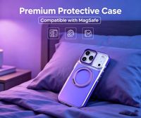 Coque de téléphone magnétique avec support anneau, couleur dégradée caméléon pour iPhone 17 18 Pro Max 17e 16e 17 Air