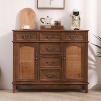 Armoire de rangement en bois massif de style européen et américain multifonctionnelle pour la salle à manger, la cuisine et la maison