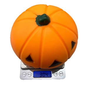 Balle anti-stress souple Citrouille d'Halloween Orange Jack O'Lantern Jouet sensoriel Décoration de fête - Product Image 2