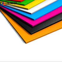 Plaque acrylique colorée HUASHUAITE 6mm 8mm 10mm 4ft x 8ft, panneau coloré de 3mm, feuille acrylique découpée