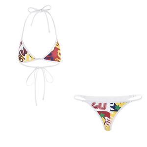 Biquíni Sexy Europeu Americano Novo Y2K Slim Fit de Amarrar Estilo Grafite Digital Estampado Casual para Praia Verão Outono - Product Image 5