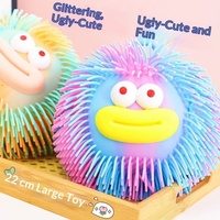 Nouveau jouet anti-stress créatif en peluche pompon bouche de saucisse, fantaisie, mignon, multicolore, dessin animé, souple, 5 pouces, disponible en gros