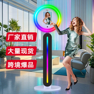 Ipad Photo Booth With Led Ring Light Touchscreen Control For Party Wedding Selfie 2 People Capacity Digital Print - Product Image 2