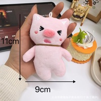 Ciondolo Creativo e Adorabile a Forma di Maialino, Stile Instagram, Charm per Borsa, Peluche, Ciondolo per Zaino, Bambola TikTok, Portachiavi 11cm
