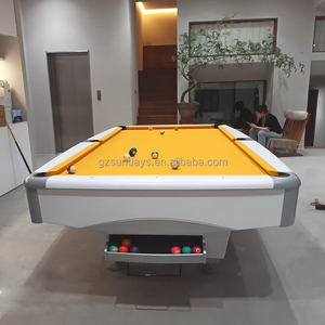 SUNDAYS Factory 9ft American 9 Ball Pool Table Solid Slate Bed Auto Return White Frame Billiard for Club Wholesale 5G Official 9 - Product Image 5