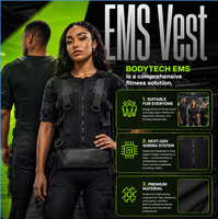 Bodytech Nouveauté Gilet de Musculation EMS Portable pour Entraînement Corporel Complet à Domicile avec Boîtier de Contrôle