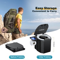 Toilette d'urgence pliable portable pour adultes/enfants pour le camping en plein air avec couvercle et porte-papier, capacité de 15 L, pour les voyages et la randonnée, capacité de charge de 150 kg