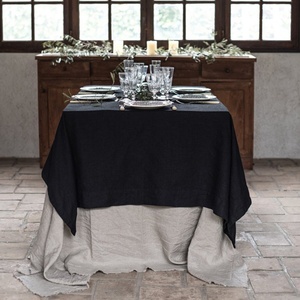 <b>Linen</b> <b>Table</b> <b>Cloth</b> for Hotel Flax <b>Linen</b> for Wedding Square Tablecloth Stone Washed Solid Color Home Wholesale Customizable - Product Image 5