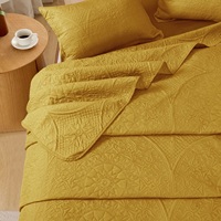 Ensemble de literie avec couette en microfibre, ensemble de couette trois pièces, couvre-lits élégants, vente en gros de couvre-lits