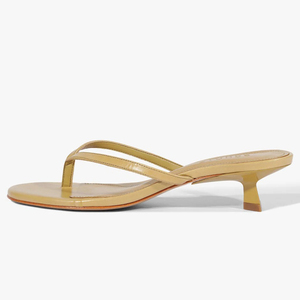 Sandales à talon chaton pour femmes, style tong, talon bas, minimalistes, à enfiler, vente en gros, OEM, personnalisables - Product Image 1