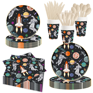 DAMAI - Artículos para Fiestas de Astronautas, Decoraciones para Fiestas con Temática Espacial, Platos de Astronauta, Servilletas, Artículos de Regalo para Fiestas de Cumpleaños de Bebés - Product Image 6