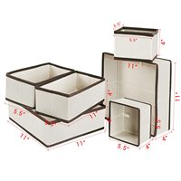 Produits de haute qualité pliable stockage dessiner organisateurs placard commode organisateur 6 pièces ensemble Non-tissé boîte de rangement