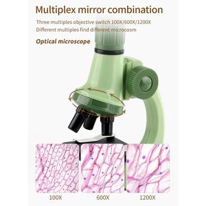 Trẻ em Kính hiển vi Kit người mới bắt đầu dẫn ánh sáng 100x 600x 1200x khoa học giáo dục Quà Tặng đồ chơi cho bé trai cô gái cho ngày sinh nhật - Product Image 5