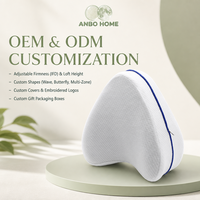 Coussin Orthopédique pour Genoux en Mousse à Mémoire de Forme, Support Respirant pour Jambes en Forme de Cœur, Lavable, Vente en Gros, Fournisseur OEM ODM