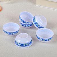 Bol en porcelaine bleu et blanc miniature, modèle de présentation de bureau de style chinois