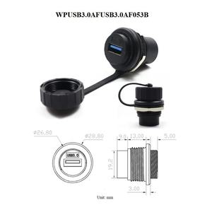 Aleación de zinc sin soldadura Circular impermeable Panel chasis tornillo montaje en pared Usb3.0 Rj45 Cat6 Cat6a Usb C tipo C conector Hdtv - Product Image 2