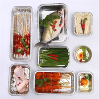 Contenants en aluminium PET personnalisables de qualité alimentaire, résistants au four, pour mini-gâteaux rectangulaires, cupcakes, tartes et pains – Vente chaude