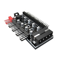 Kipas sasis komputer multi-antarmuka 4-Pin kecil dengan kontrol suhu PWM pemanjang regulasi kecepatan satu hingga sepuluh 12V PC