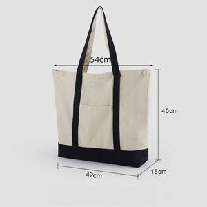 กระเป๋าผ้าแคนวาสลายโลโก้แบบกำหนดเองปี 2025 ทำจากผ้าฝ้ายออร์แกนิกสำหรับใส่ของช้อปปิ้ง - Product Image 6