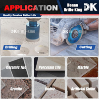Vakum kering Brazed berlian lubang gergaji marmer mata bor porselen keramik marmer granit ubin kaca lubang M14 berlian lubang bor Set