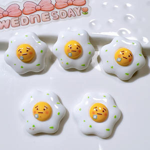 100 pz/borsa <span class=keywords><strong>Emoji</strong></span> portachiavi in resina per Slime custodia Mobile decorazione artigianale artigianale - Product Image 3