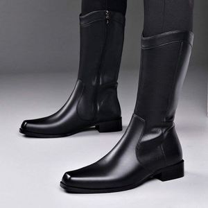 Men's Winter Ankle Work <b>Boots</b> Outdoor British Style Round Toe Leather Waterproof Breathable Fashionable Non Slip Warm <b>Boots</b> - Product Image 3