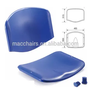 Assento de plástico para bancos de barra, peças de plástico para substituição de assento empilhável para cadeira/cadeira de treinamento escolar