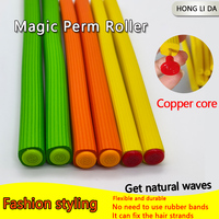 Rol Rambut Berkualitas Tinggi Tipe Magic Perm 6pcs/Box Busa Elastis Dingin 3/4 Ukuran Pilihan Logo Kustom Penataan Rambut Pria/Wanita