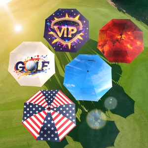 Paraguas de Golf Extra Grande de 72 Pulgadas, Resistente al Viento, Doble Toldo, Logotipo Personalizado, Apertura y Cierre Automático, Protección UV contra Lluvia y Sol, para Carrito de Golf - Product Image 1