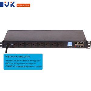 2023 C13ล็อค PDU 100/240VAC 20A แท่นวางโลหะสำหรับงานหนัก1U C20อินพุต Iec320 8ช่อง - Product Image 2