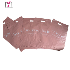 Sac à courrier personnalisé MUYANG avec poignée, sac de shopping rose avec logo personnalisé - Product Image 1