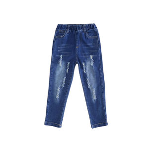 Pantalones Vaqueros Personalizados para Niños, Pantalones Vaqueros Azules para Niñas, Jeans Rotos <span class=keywords><strong>con</strong></span> Bolsillos para Niñas Pequeñas, Jeans para Niños de 10 Años - Product Image 5